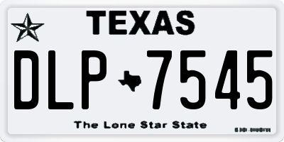 TX license plate DLP7545