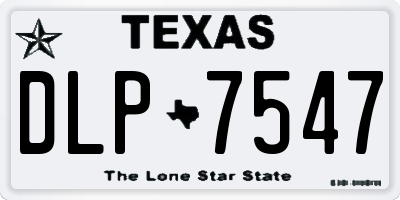 TX license plate DLP7547