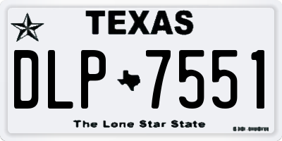 TX license plate DLP7551