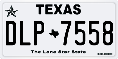 TX license plate DLP7558