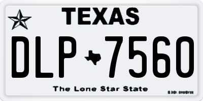 TX license plate DLP7560