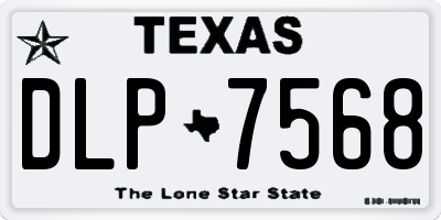 TX license plate DLP7568