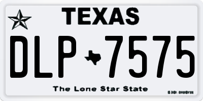 TX license plate DLP7575