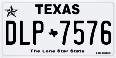 TX license plate DLP7576