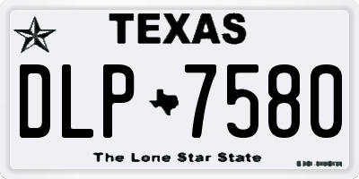 TX license plate DLP7580