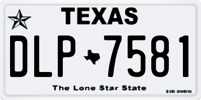 TX license plate DLP7581