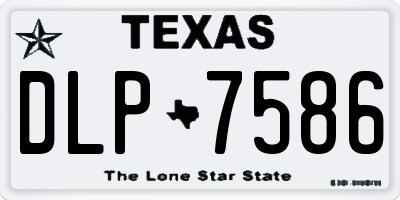 TX license plate DLP7586