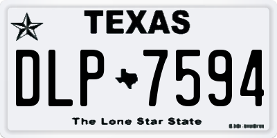 TX license plate DLP7594