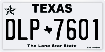 TX license plate DLP7601