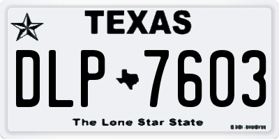 TX license plate DLP7603