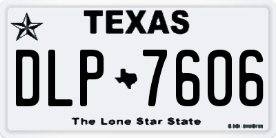 TX license plate DLP7606