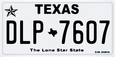TX license plate DLP7607