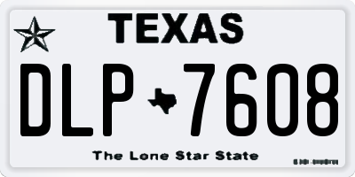 TX license plate DLP7608