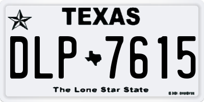 TX license plate DLP7615