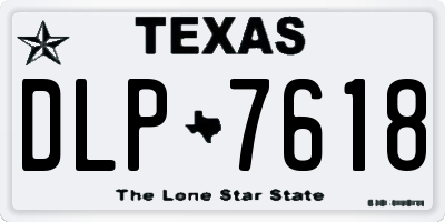 TX license plate DLP7618