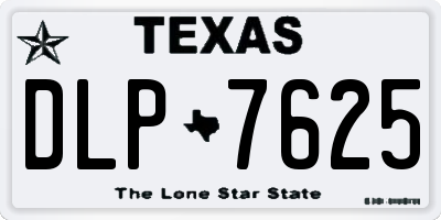 TX license plate DLP7625