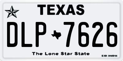TX license plate DLP7626