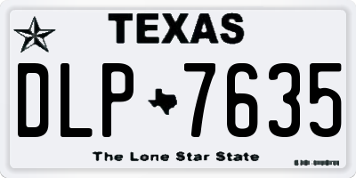 TX license plate DLP7635