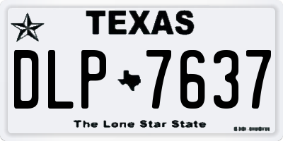 TX license plate DLP7637