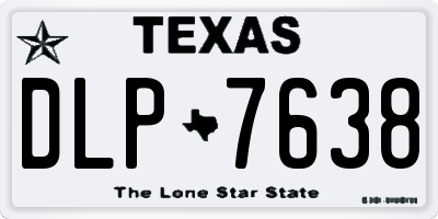 TX license plate DLP7638