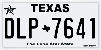 TX license plate DLP7641