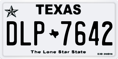 TX license plate DLP7642