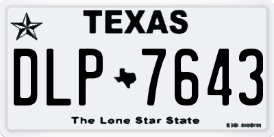 TX license plate DLP7643