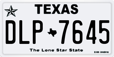 TX license plate DLP7645