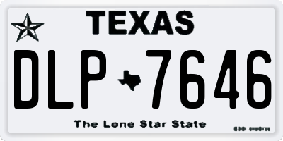 TX license plate DLP7646
