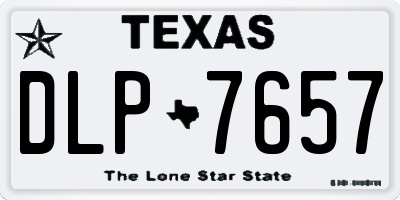 TX license plate DLP7657
