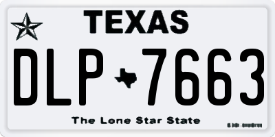 TX license plate DLP7663