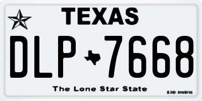 TX license plate DLP7668