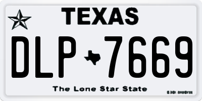 TX license plate DLP7669