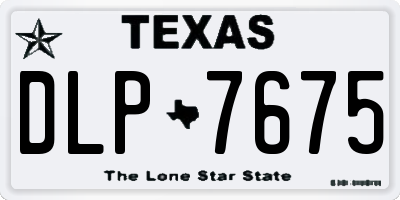 TX license plate DLP7675