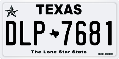TX license plate DLP7681