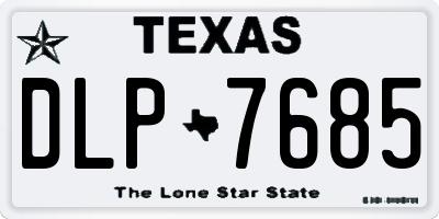 TX license plate DLP7685