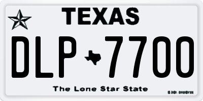 TX license plate DLP7700