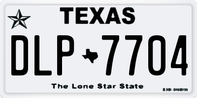 TX license plate DLP7704