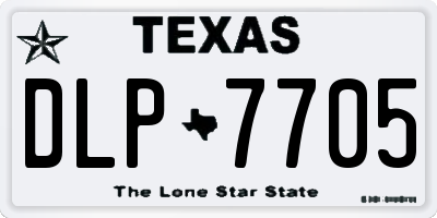 TX license plate DLP7705