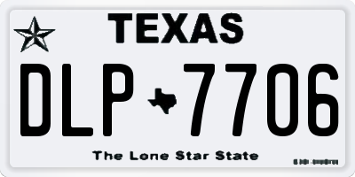 TX license plate DLP7706