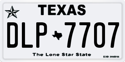 TX license plate DLP7707