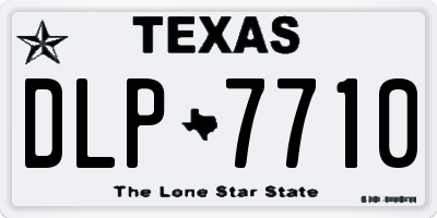 TX license plate DLP7710
