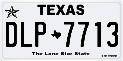 TX license plate DLP7713
