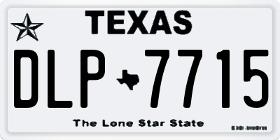 TX license plate DLP7715
