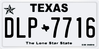 TX license plate DLP7716