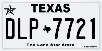 TX license plate DLP7721