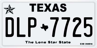 TX license plate DLP7725