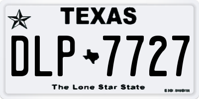 TX license plate DLP7727