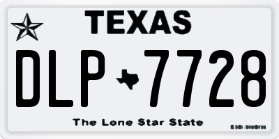 TX license plate DLP7728