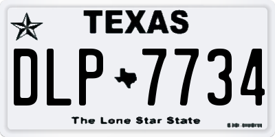TX license plate DLP7734